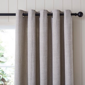 Walker Tonal Stripe Eyelet Curtains
