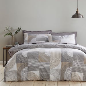 Iona Geo Polycotton Duvet Cover & Pillowcase Set