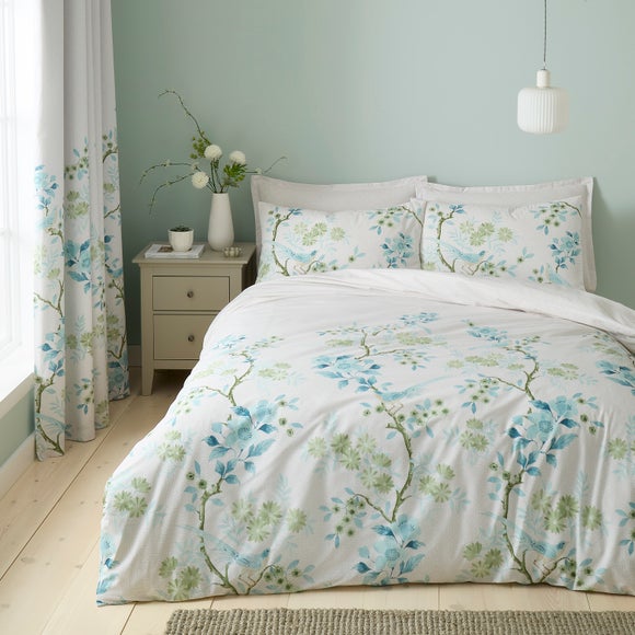 Ditsy Bird Polycotton Duvet Cover & Pillowcase Set
