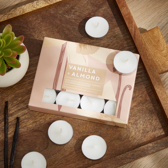 Set of 24 Vanilla & Almond Scented Tealights