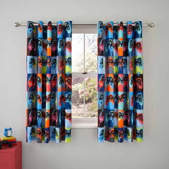 Game Mode Blackout Eyelet Curtains