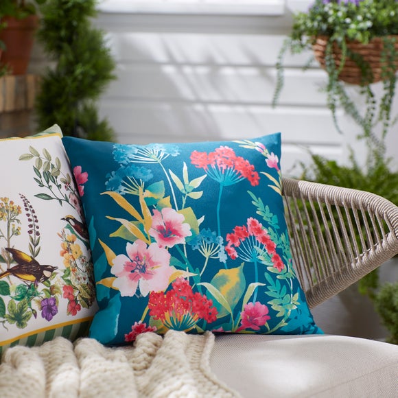 Watercolour Floral Outdoor Square Cushion