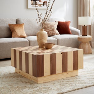 Harmon Games Storage Coffee Table- Mango Wood
