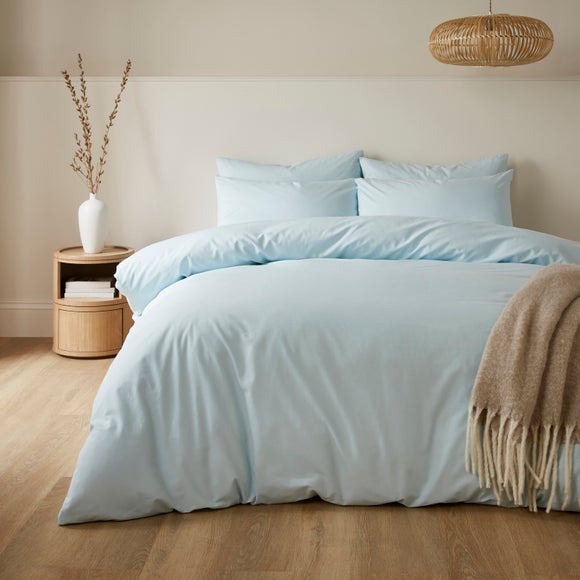 Plain Dye 100% Cotton Duvet Cover & Pillowcase Set