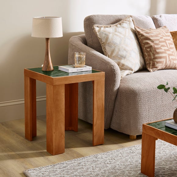 Lavina Glass Tiled Side Table