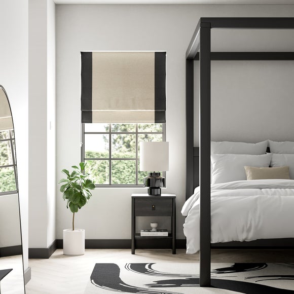 Luna Bordered Easy Chain Blackout Roman Blind