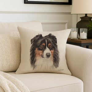 Christine Varley Aussie Shepard Square Cushion