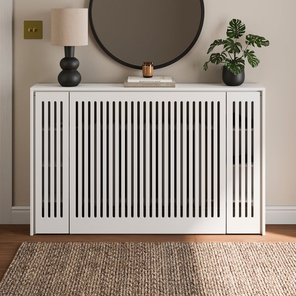 Click to view product details and reviews for Mary Wide 2 Door Radiator Cover with Storage.
