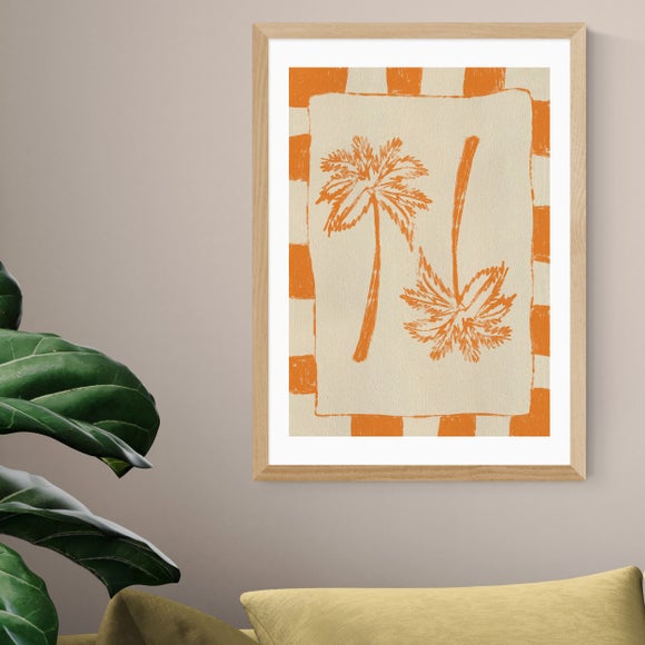 East End Prints Palm Paradise Orange Print