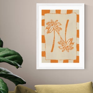 East End Prints Palm Paradise Orange Print