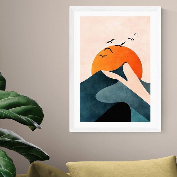 East End Prints Sunset Mountain Print