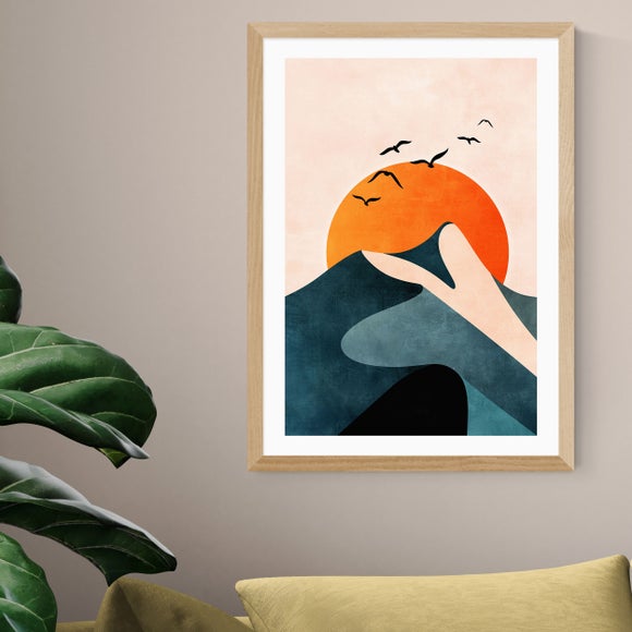 East End Prints Sunset Mountain Print