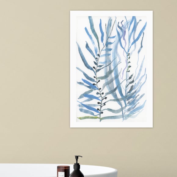 East End Prints Blue Seaweed Print