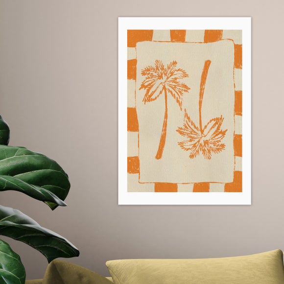 East End Prints Palm Paradise Orange Print