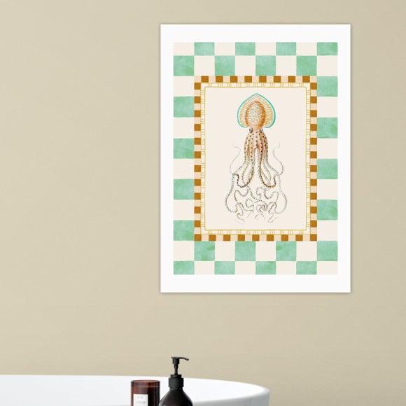 East End Prints Funky Squid Print