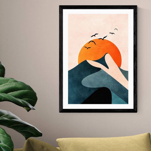 East End Prints Sunset Mountain Print