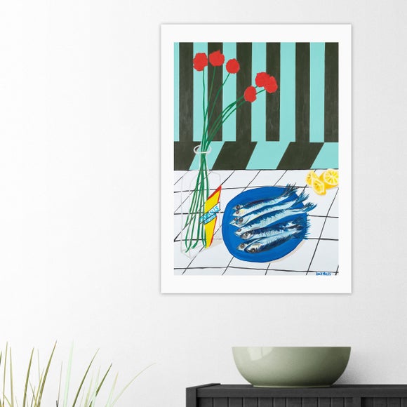 East End Prints Striped Sardines Print