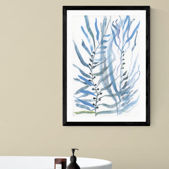 East End Prints Blue Seaweed Print
