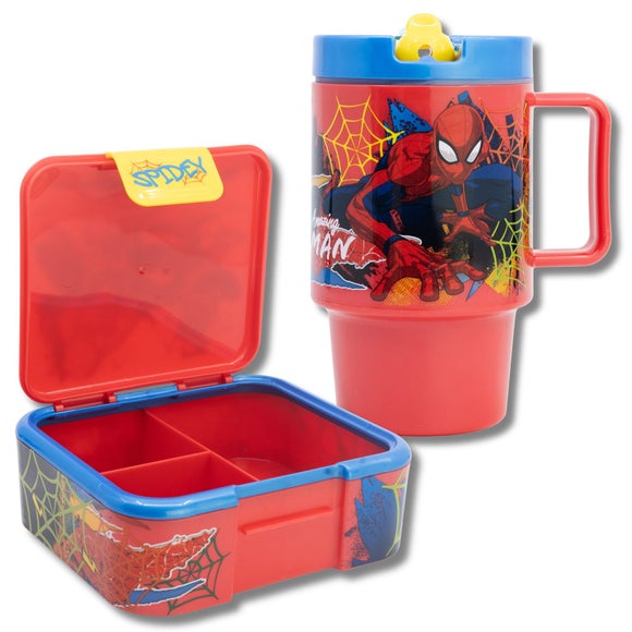 View Spiderman 2 Piece Multi-compartment Lunch Box Set View Spiderman 2 Piece Multi-compartment Lunch Box Set