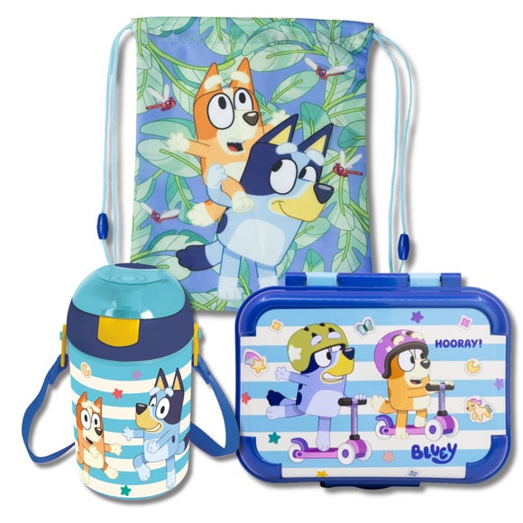 Bluey 3 Piece Lunch Box and Drawstring Bag Set