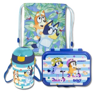 Bluey 3 Piece Lunch Box And Drawstring Bag Set