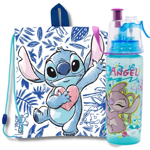 View Stitch Water Bottle And Drawstring Bag Set View Stitch Water Bottle And Drawstring Bag Set