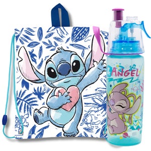 Stitch Water Bottle And Drawstring Bag Set