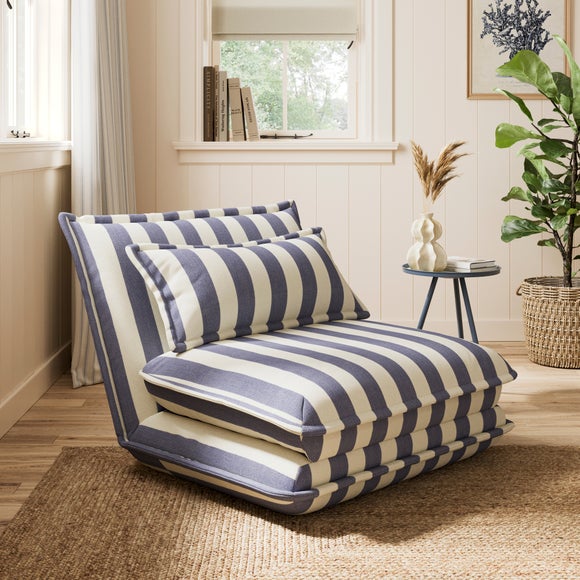 Jackson Navy Woven Stripe Single Sofabed