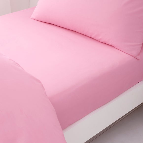 Set of 2 Pure Cotton Fitted Bed Sheets