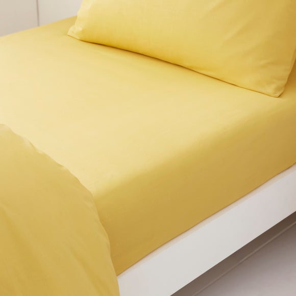 Set of 2 Pure Cotton Fitted Bed Sheets
