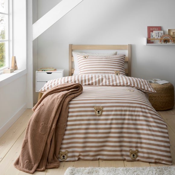 Tufted Teddy Bear Quilt Cover and Pillowcase Set