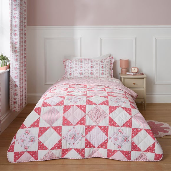 View Vintage Floral 100 Cotton Bedspread 150cm X 200cm View Vintage Floral 100 Cotton Bedspread 150cm X 200cm