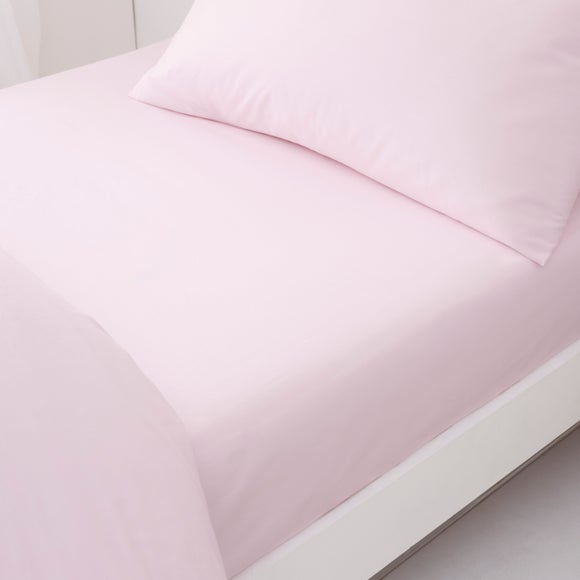 Set of 2 Pure Cotton Fitted Bed Sheets