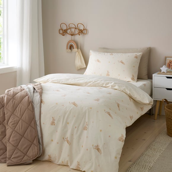Star Bunny Organic Cotton Quilt Cover and Pillowcase Set