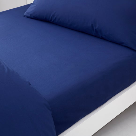 Set of 2 Pure Cotton Fitted Bed Sheets