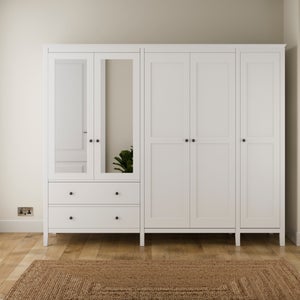 Lynton 5 Door Wardrobe- White