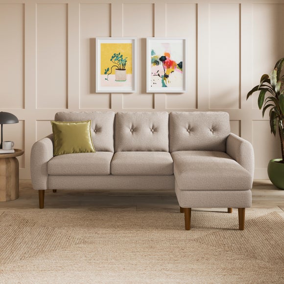 Click to view product details and reviews for Lola Chunky Chenille Curved Arm Corner Chaise Sofa.