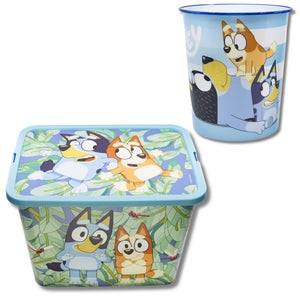 Bluey 23l Storage Box And Waste Bin Set