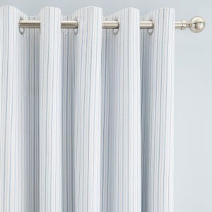 Stripe Cotton Blackout Eyelet Curtains