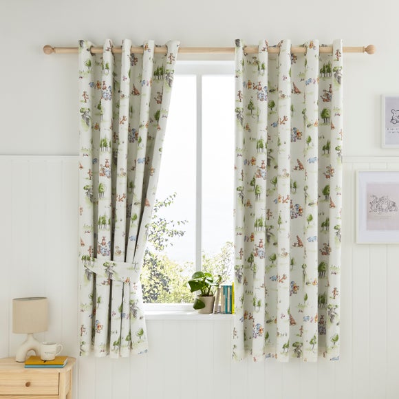Click to view product details and reviews for Disney Winnie The Pooh Watercolour Cotton Blackout Eyelet Curtains.