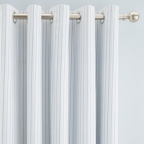 View Stripe Cotton Blackout Eyelet Curtains View Stripe Cotton Blackout Eyelet Curtains