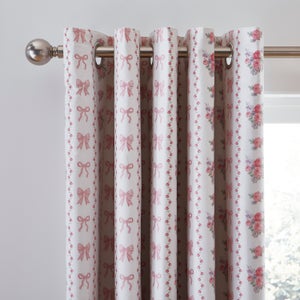Vintage Floral Cotton Blackout Eyelet Curtains