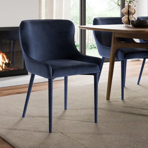 Click to view product details and reviews for Montreal Set Of 2 Fully Upholstered Dining Chairs Velvet.