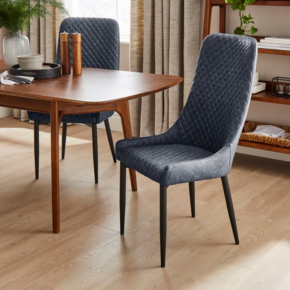 Click to view product details and reviews for Montreal Set Of 2 High Back Dining Chairs Faux Leather.