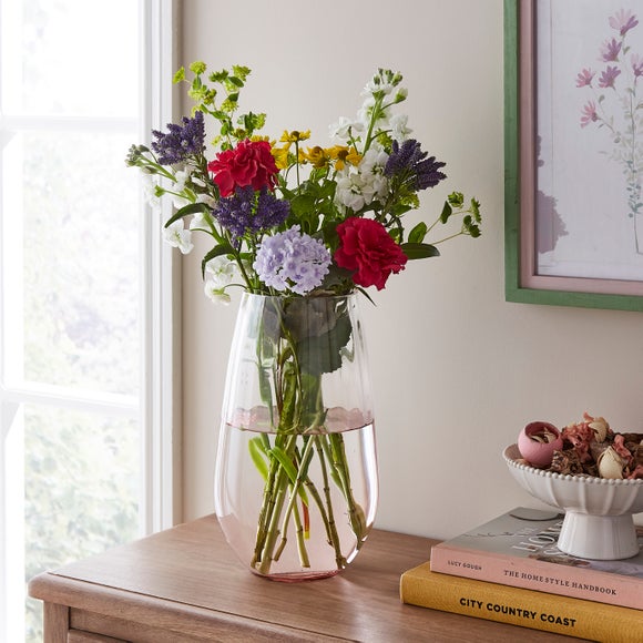 Tinted Curved Glass Vase