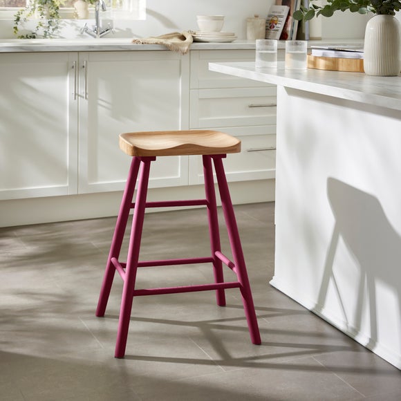 View Loxwood Counter Height Painted Leg Bar Stool- Solid Oak View Loxwood Counter Height Painted Leg Bar Stool- Solid Oak
