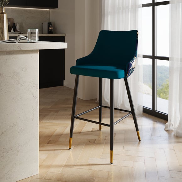 Ariana Counter Height Bar Stool, Havisham Velvet