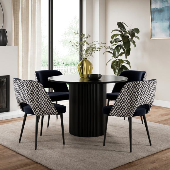 Click to view product details and reviews for Lillia Geometric Chenille Dining Chair. Click to view product details and reviews for Lillia Geometric Chenille Dining Chair.