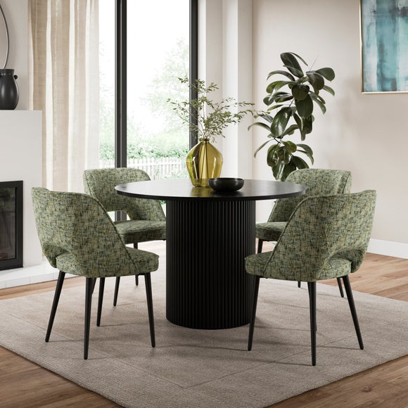 Click to view product details and reviews for Lillia Multicoloured Chenille Dining Chair.