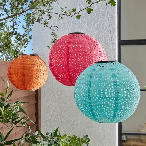 View Sophie Robinson Set Of 3 Solar Lanterns